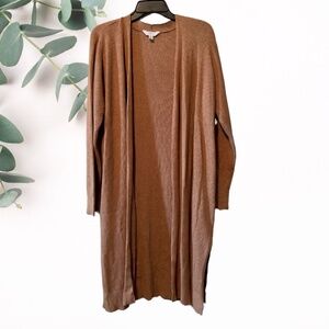 Kaisley Pumpkin Orange Ribbed Knit Cardigan - Cozy & Chic in Size XL!